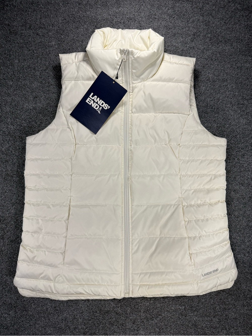 Lands' End Quilted Down Puffer Vest - warm lightweight feather down